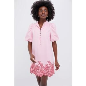 HYACINTH HOUSE Pink & Red Embroidered Mimi Mini Dress Size XXS NWT